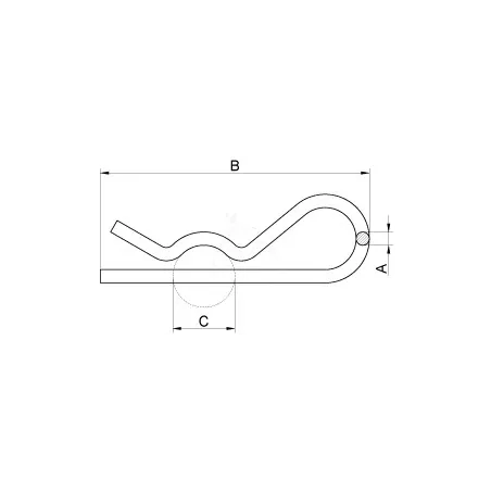 Pasadores en ''r'' ø 3 x 80 mm - ( 1 pza ) recambio agrícola