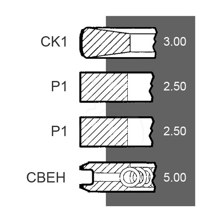 Juego de aros de pistón