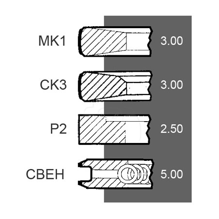 Juego de aros de pistón