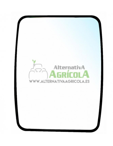 Espejo retrovisor 235 x 178 mm varilla Ø 20 mm curvo