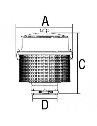 Prefiltro purificador de aire Vortex Ø 96 mm