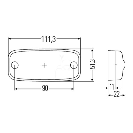 Luz marcador lateral led