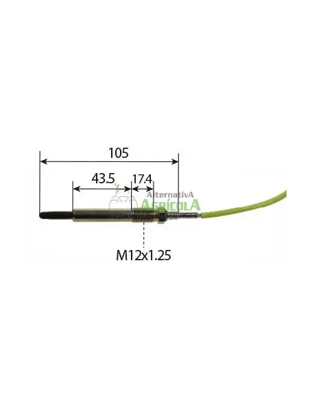 Calentador con cable tractor Deutz, Fendt, Same, Hurlimann,Lamborghini