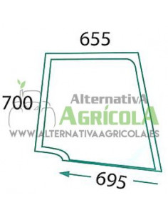 Cristal Superior Puerta Derecha Tractores Case IH JX y New Holland TDD