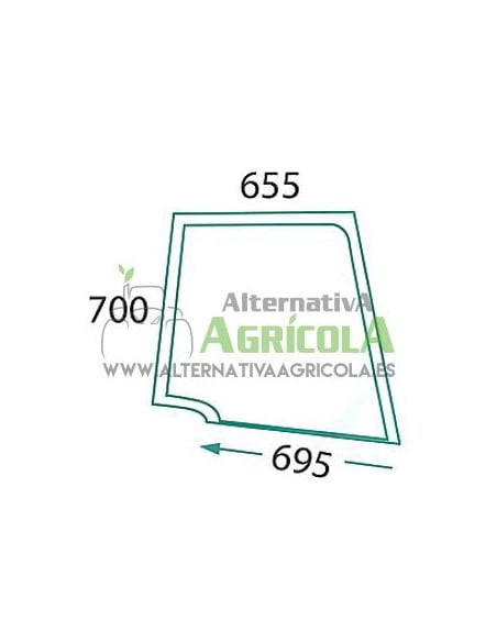 Cristal Superior Puerta Derecha Tractores Case IH JX y New Holland TDD