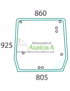 Cristal Luna Parabrisas Trasero Tractores Case IH JX y New Holland TD5000 y TDD