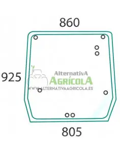Cristal Luna Parabrisas Trasero Tractores Case IH JX y New Holland TD5000 y TDD