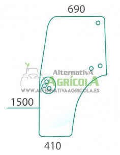 Cristal Puerta Izquierda Tractores Case IH y New Holland Viñedos y Fruteros