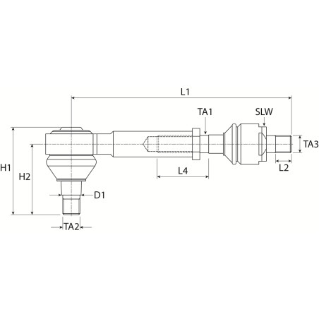 Rotula de dirección + rotula axial