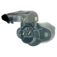 Enchufe de plástico 3 polos hembras con tapa - 12/24v - 2 agujeros