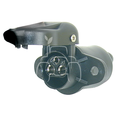 Enchufe de plástico 3 polos hembras con tapa - 12/24v - 2 agujeros