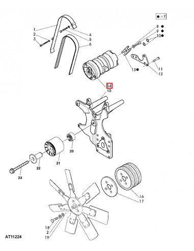 Compresor Aire Acondicionado John Deere Serire 5000