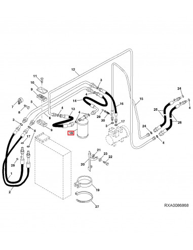 Deshidratador/Secador Con Filtro Tractores John Deere Serie 8000