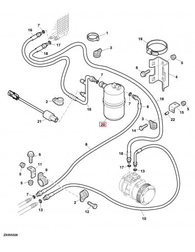 Deshidratador/Secador Con Filtro Tractores John Deere Series 6010 y 7000