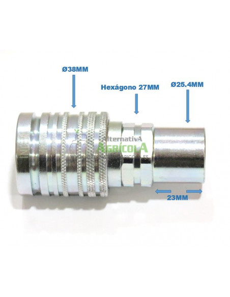 Enchufe rápido hembra push pull 3/4" JIC