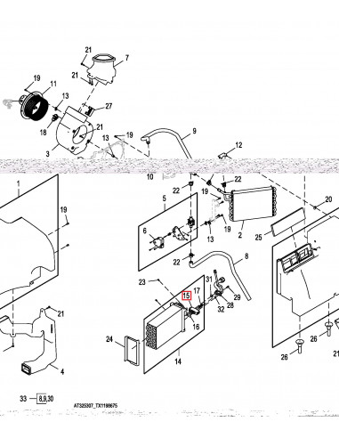 Válvula de Expansión Aire Acondicionado Tractores John Deere