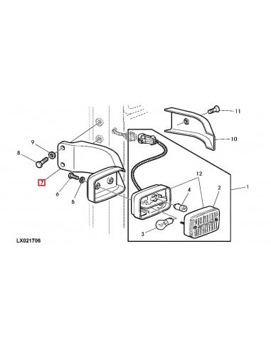 Soporte Original Para los Pilotos Delanteros Tractores John Deere Serie 6000