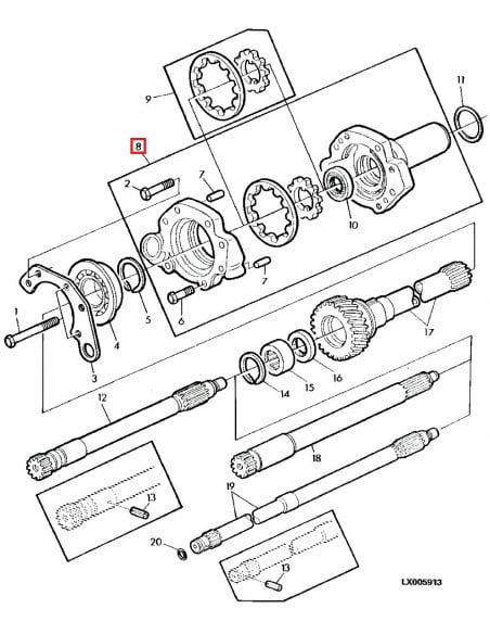 Bomba Hidráulica Elevadora de Presión Tractores John Deere Series 50 y 55