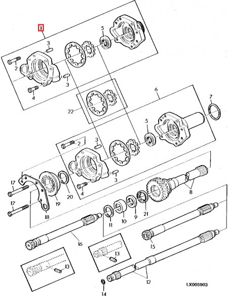 Bomba de Aceite Elevadora de Presión 29 Estrías Tractores John Deere