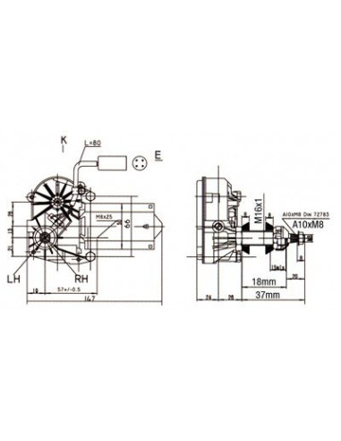 Motor Limpiaparabrisas Tractores John Deere Series 40 y 50