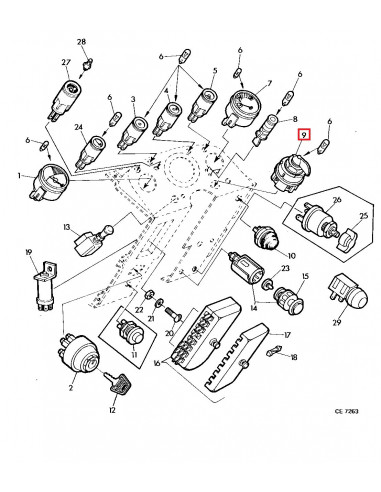Interruptor de Intermitentes Original Tractores John Deere Series 20 y 30