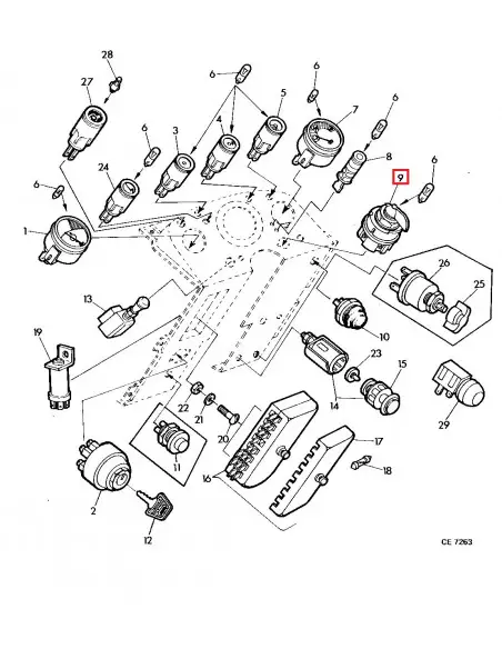 Interruptor de Intermitentes Original Tractores John Deere Series 20 y 30