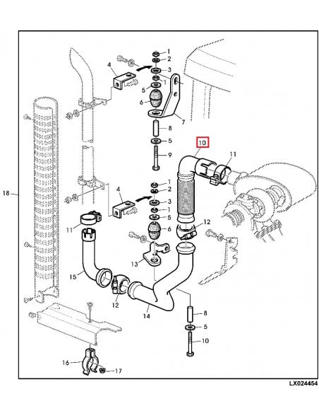 Tubo de Escape Tractores John Deere AL155610