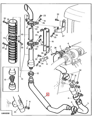 Tubo de Escape John Deere AL78095
