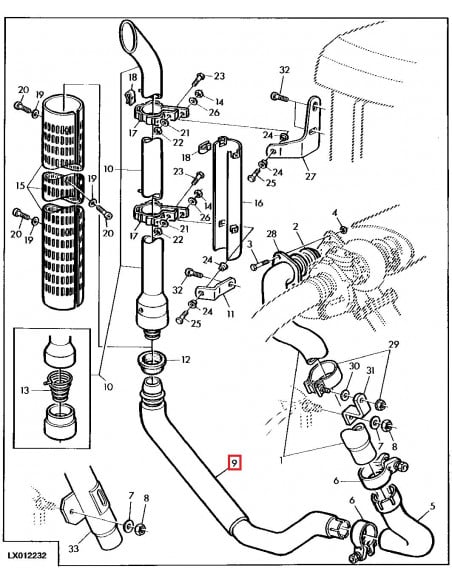 Tubo de Escape John Deere AL78095