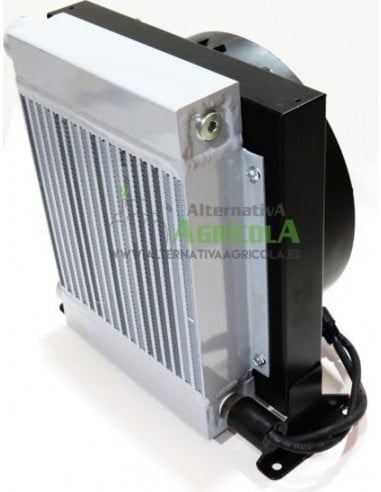Radiador Sesino para  enfria hasta 150 Litros  aceite hidráulico con electroventilador 12V