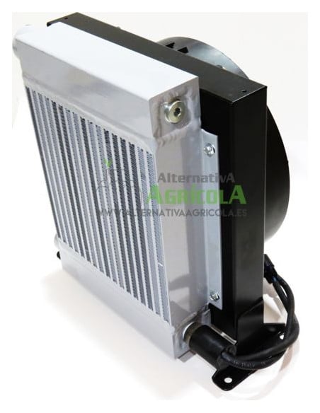 Radiador Sesino para  enfria hasta 150 Litros  aceite hidráulico con electroventilador 12V