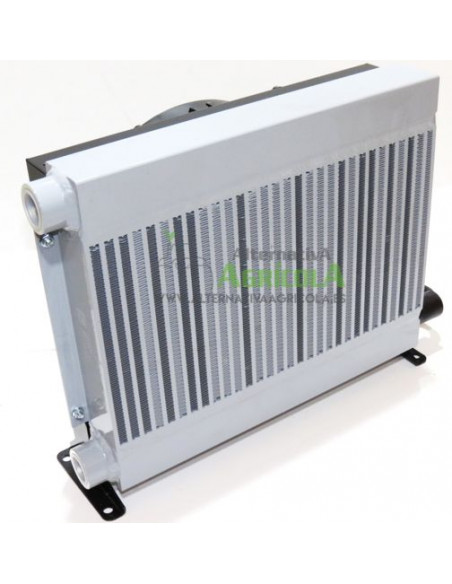 Radiador Sesino para  enfriar hasta 200 Litros  aceite hidráulico con electroventilador 12V
