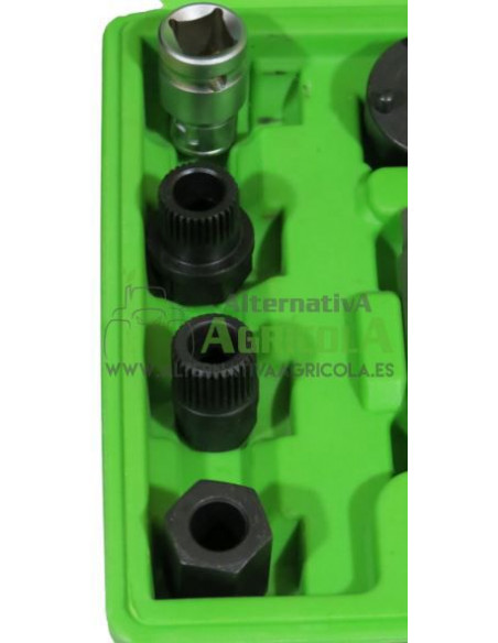 Kit Extractor de Poleas de Alternador 18 Piezas