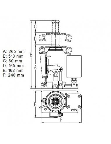 Gato taller Hidro-Neumático 20T manual y por aire a presión