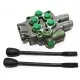 Distribuidor hidráulico Roquet  2 palancas doble efecto 3/8" para John Deere