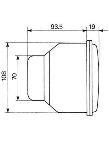 Faro delantero Tractores Fiat 65-94, 72-94, 88-94, F100, F110, F115, F120, F130 y F140