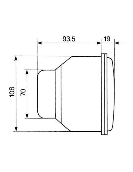 Faro delantero Tractores Fiat 65-94, 72-94, 88-94, F100, F110, F115, F120, F130 y F140