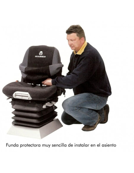 Funda de protección para asientos Grammer acolchados respaldos y culera.