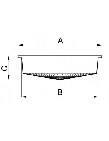 Filtro de cesto cuba fumigar 302 x 282 x 46 mm