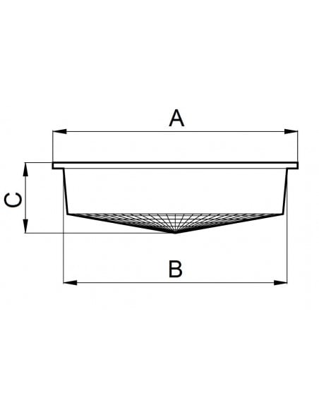 Filtro de cesto cuba fumigar 302 x 282 x 46 mm