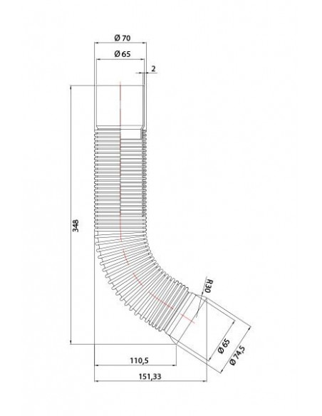 Manguera Flexible Tubo de Escape para Tractores John Deere 6120, 6220, 6320 y 6420