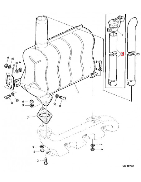 Tubo de Escape Tractores John Deere Series 40 y 50