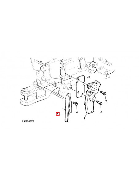 Tira del lado Derecho Tope para los Estabilizadores  Tractores John Deere Serie 6000 y 7000 de 6 cilindros