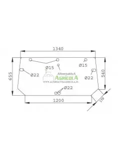 Cristal luna trasera tractor Case