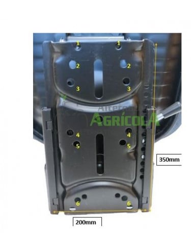 Asiento universal Negro para tractor Basic Line en Sky