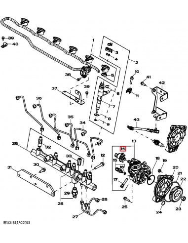 Válvula de Regulación de Presión Common Rail Tractores John Deere Serie 6000 y 7000