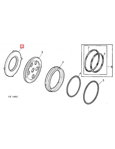 Disco Accionador de Freno 6mm para Tractores John Deere Series 30, 40, 50 y 55