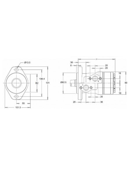 Motor Hidráulico de giro 200CC