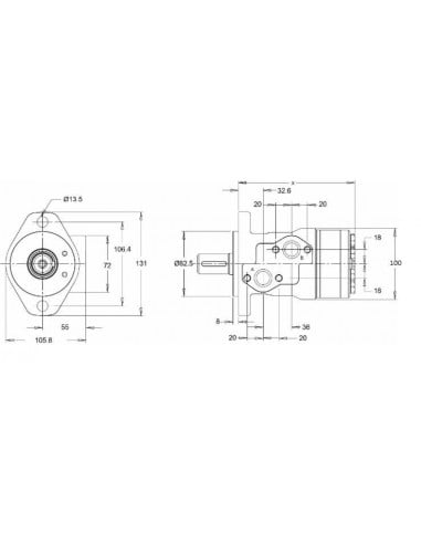 Motor hidráulico giro reforzado 160CC