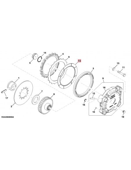 Disco de Freno para Estacionamiento de Tractores John Deere Series 7010, 7020 y 7000R